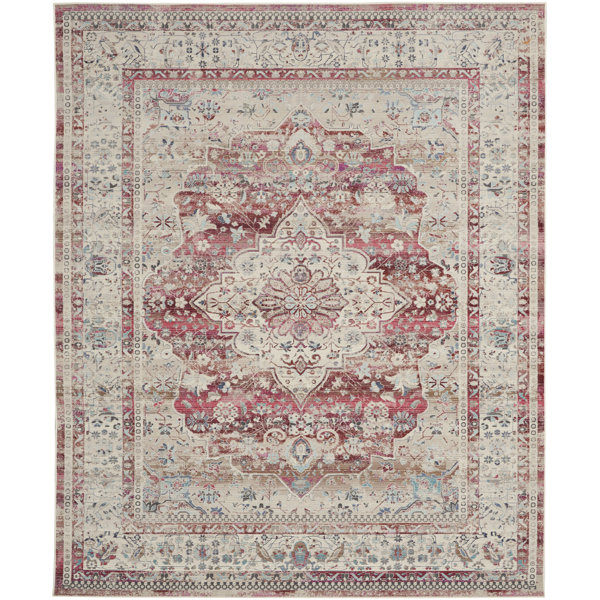 Hykkon Oldham Tufted Pink/Grey Rug & Reviews Wayfair.co.uk